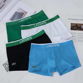 LAC0STE  Men's Fashion Solid Color Underwear boxer 3pcs-2365