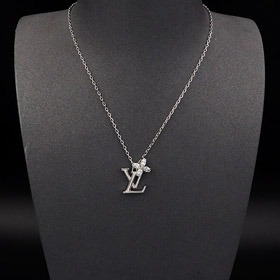 Louis Vuitton LV Letter Flower Diamond Necklace-3916